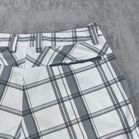 Marmot Hybrid Golf Shorts Mens Size 30 Gray Plaid Walking Golfing Casual Preppy - Picture 8 of 11